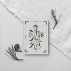 Weihnachtskarte mit Mistelzweig